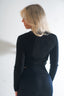 Long Sleeve Shea Top With Tie Sides Black