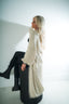 Longline Cardigan Beige With Black Detail