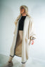 Longline Cardigan Beige With Black Detail