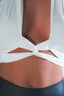 Halter neck crop white