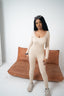 Sculpting Jumpsuit Beige