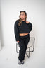 Cropped Lounge Set Black