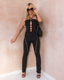 Halter neck Jumpsuit Black